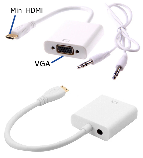  あきばお～ miniHDMI VGA変換ケーブル
