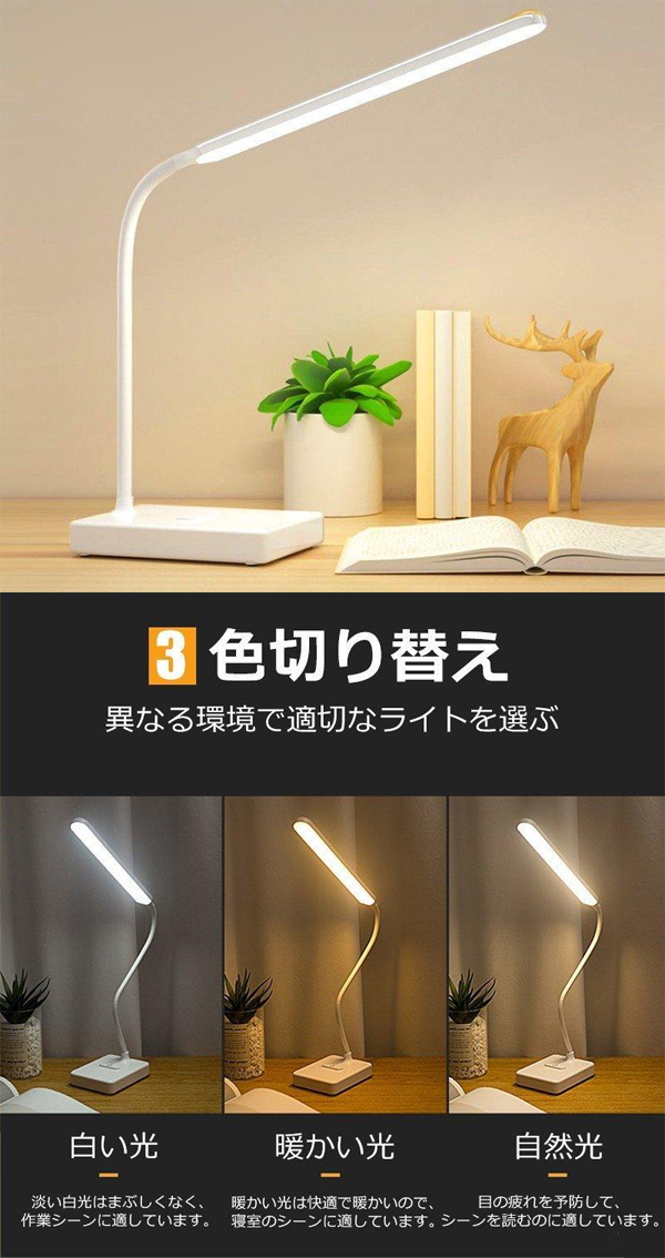  輸入特価アウトレット USB充電式 LEDデスクライト
