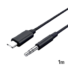 輸入特価アウトレット TypeC 3.5mm接続ケーブル ブラック