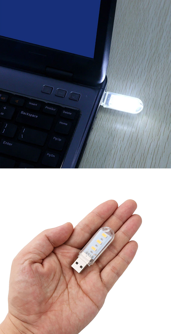  あきばお～ USB 3LEDライトバー 昼白色