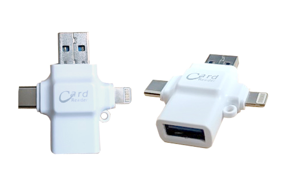 あきばお～ マルチカードリーダーアダプタ ホワイト