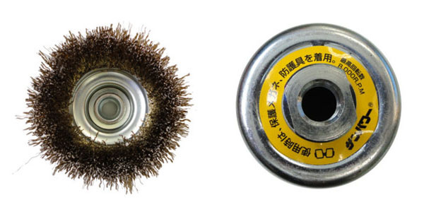  太陽商会 サンパワー CN-5 カップブラシ 鋼線メッキ線 黄より線 90mm 太陽商会