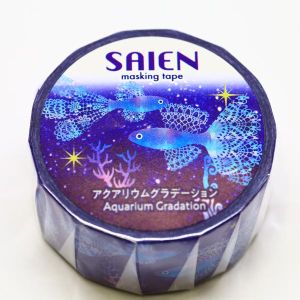 カミイソ産商 カミイソ産商 マスキングテープ SAIEN UR-4003 アクアリウムグラデーショ 20mmx7m