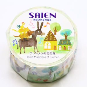 カミイソ産商 カミイソ産商 マスキングテープ SAIEN UR-4004 ブレーメンの音楽隊 20mmx7m