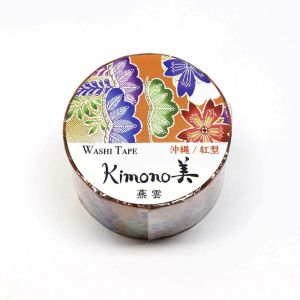 カミイソ産商 カミイソ産商 GR-1028 kimono 美沖縄紅燕雲 25x5m