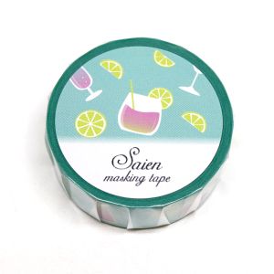カミイソ産商 カミイソ産商 マスキングテープ SAIEN UR-4552 カクテル 15mmx5m