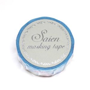 カミイソ産商 カミイソ産商 マスキングテープ SAIEN UR-3048 金箔銀箔 くらげ 15mmx7m