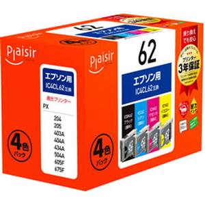 プレジール Plaisir  プレジール Plaisir PLE-E624P インク 4色パック 汎用品 Plaisir