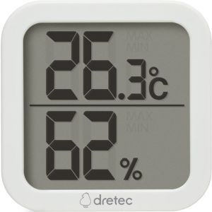 ドリテック dretec ドリテック O-414WT デジタル温湿度計 クラル ホワイト