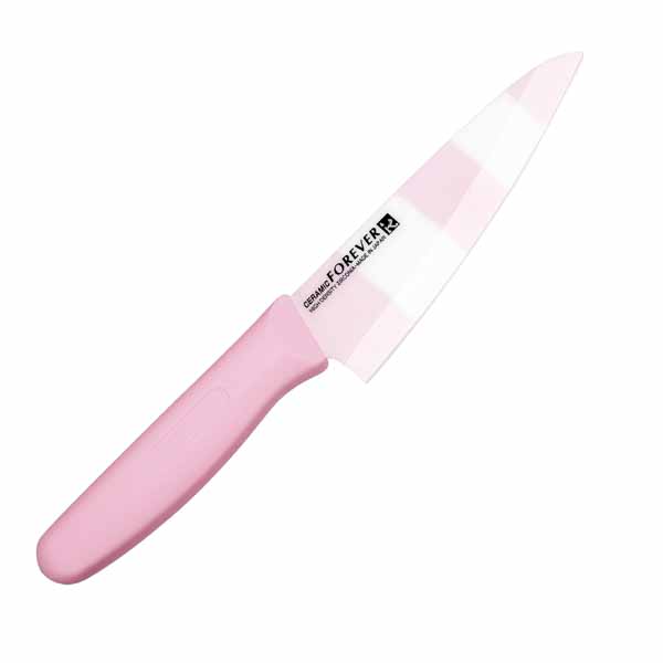  フォーエバー FOREVER フォーエバー KC-14PP 抗菌カラーセラミック包丁 140mm ピンク縞 ピンクハンドル