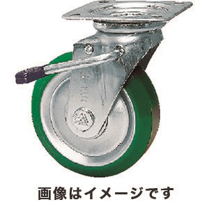 シシク SISIKU シシク UWJB-130 スタンダードプレスキャスター ウレタン車輪 自在ストッパー付 130径 SISIKU