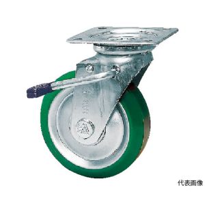 シシク SISIKU シシク UWJB-150 スタンダードプレスキャスター ウレタン車輪 自在ストッパー付 150径 SISIKU