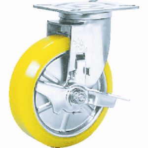 シシク SISIKU シシク SUNJB-150-SEUW ステンレスキャスター 制電性ウレタン車輪自在ストッパー付 SISIKU