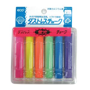 のぼり屋工房 のぼり屋工房 チョーク ダストレスチョーク 蛍光 6色 6本入り 6636