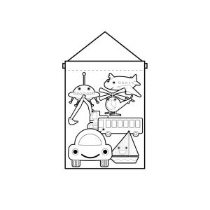 のぼり屋工房 のぼり屋工房 塗絵タペ 乗り物 42583
