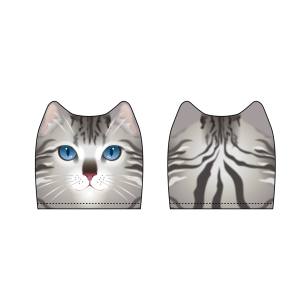 のぼり屋工房 のぼり屋工房 ヘッドレストカバー ねこグレー トリ 42968