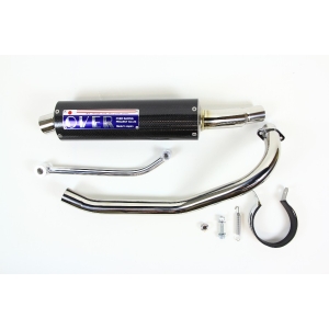 オーヴァーレーシング OVER RACING オーヴァーレーシング 13-122-01 ステンカーボンマフラー Cub90