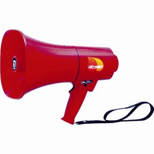ノボル電機製作所 ノボル TS-713P レイニーメガホン15W 防水仕様 サイレン音付き 電池別売