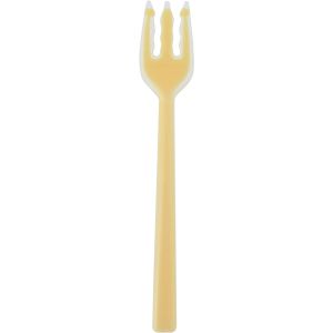 岡部洋食器製作所 岡部洋食器 口あたりやさしいフォーク 一体型 大 イエロー KU-12Y