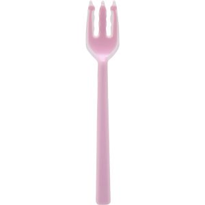 岡部洋食器製作所 岡部洋食器 口あたりやさしいフォーク 一体型 大 ピンク KU-12P