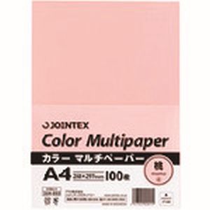 ジョインテックス ジョインテックス A180J-4 354023カラーマルチペーパーA4桃100枚