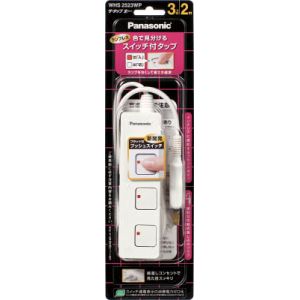 パナソニック Panasonic パナソニック WHS2514WP ザ タップZ 4コ口 スナップキャップ Panasonic
