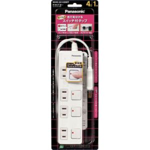 パナソニック Panasonic パナソニック WHS25349WP ザ タップZ ACアダプター対応 4コ Panasonic