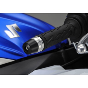 アグラス AGRAS アグラス 301-384-000SB バーエンド 2ピース シルバー ブラック GSXR1000 05-10 AGRAS