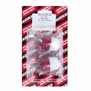 アグラス AGRAS アグラス 301-269-000RW バーエンド 2ピース レッド ホワイト YZF-R1 07-10 AGRAS