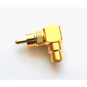 Linkman Linkman RA-201GG-POM RCA変換プラグ オスーメス L型