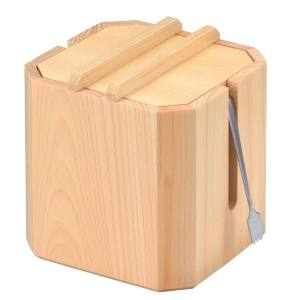 江部松商事 EBM EBM 木製 ガリ入れ 中合 トング付 大 W-708 江部松商事