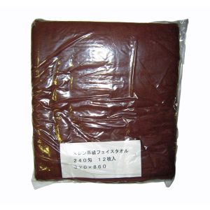 江部松商事 EBM EBM スレン高級 フェイスタオル240 12枚入 ダークブラウン 320×860 江部松商事