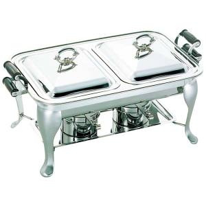 江部松商事 EBM EBM SW 18-8 木柄 角チューフィングディッシュ ダブル用中鍋 20インチ 江部松商事