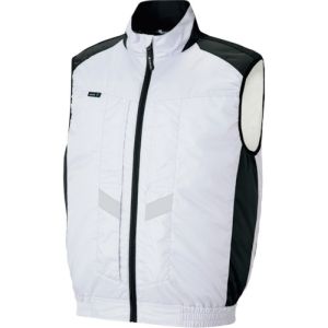 アイトス アイトス AZ50297-003-L 遮熱シェード付空調服長袖ベスト 空調服TM フルハーネス対応 シルバー Lサイズ