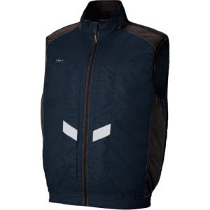 アイトス アイトス AZ50297-008-3L 遮熱シェード付空調服長袖ベスト 空調服TM フルハーネス対応 ネイビー 3Lサイズ