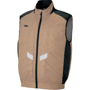 アイトス アイトス AZ50297-025-4L 遮熱シェード付空調服長袖ベスト 空調服TM フルハーネス対応 カーキ 4Lサイズ