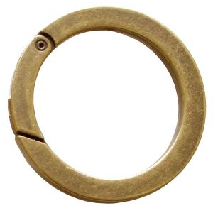 日本紐釦貿易 Nippon Chuko NBK 平角キャストカラビナ 丸 大 φ49mm アンティークゴールド CK1-50-AG 日本紐釦貿易