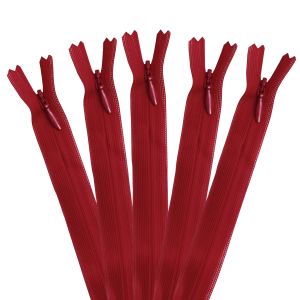 YKK YKK コンシールファスナー 22cm 5本入 col.519 赤 KS22-519