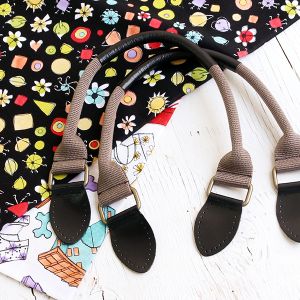 日本紐釦貿易 Nippon Chuko NBK ツートン本革防水加工持ち手 2本1組 48cm グレー 黒 KT88-S 日本紐釦貿易