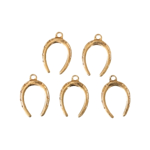 日本紐釦貿易 Nippon Chuko NBK ヴィンテージ風チャーム ホースシュー 5個 ゴールド KE-CH-8G 日本紐釦貿易