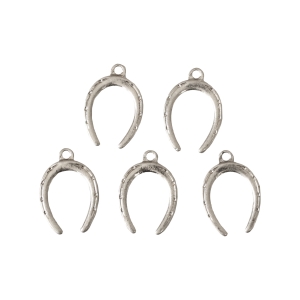 日本紐釦貿易 Nippon Chuko NBK ヴィンテージ風チャーム ホースシュー 5個 シルバー KE-CH-8S 日本紐釦貿易