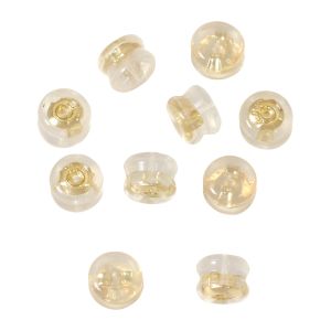 日本紐釦貿易 Nippon Chuko NBK ダブルキャッチ ピアスキャッチ 溝付 大 ダイヤ型 5組 ゴールド KE1508-G 日本紐釦貿易