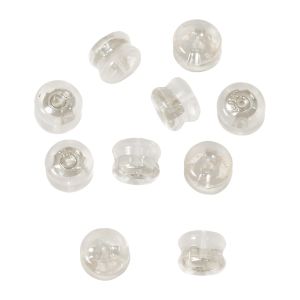 日本紐釦貿易 Nippon Chuko NBK ダブルキャッチ ピアスキャッチ 溝付 大 ダイヤ型 5組 シルバー KE1508-S 日本紐釦貿易