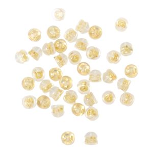 日本紐釦貿易 Nippon Chuko NBK ダブルキャッチ ピアスキャッチ 溝付 小 ドーム型 20組 ゴールド KE1509-G-20 日本紐釦貿易