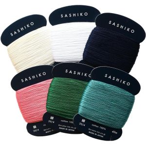 横田 ダルマ ダルマ 刺し子糸 細 カード巻40m×6色セット ベーシックカラー DRM2400-6SET-A 横田 DARUMA