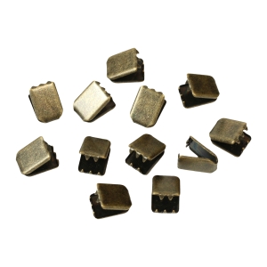 日本紐釦貿易 Nippon Chuko NBK 先止金具 7mm巾 12個 アンティークゴールド SGM-W7-AG 日本紐釦貿易