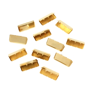 日本紐釦貿易 Nippon Chuko NBK 先止金具 20mm巾 12個 ゴールド SGM-W20-G 日本紐釦貿易