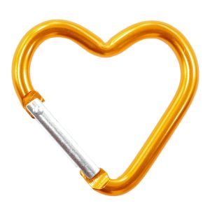 日本紐釦貿易 Nippon Chuko NBK アルミカラビナ ハート 約44×43mm 1個 オレンジ KEK2-OR 日本紐釦貿易