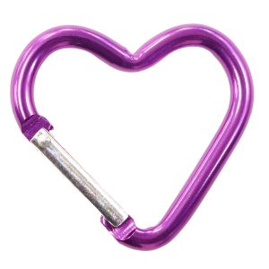 日本紐釦貿易 Nippon Chuko NBK アルミカラビナ ハート 約44×43mm 1個 ラベンダー KEK2-LV 日本紐釦貿易