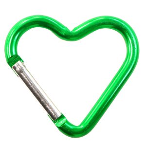 日本紐釦貿易 Nippon Chuko NBK アルミカラビナ ハート 約44×43mm 1個 イエローグリーン KEK2-YG 日本紐釦貿易